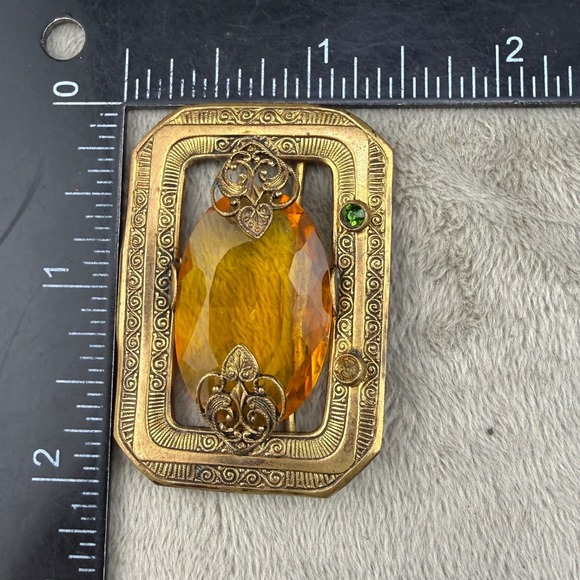 Vintage Czechoslovakia Gold‎ Filled Women\'s Buckle Rhinestone READ main image 7